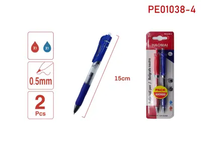 PE01038-4 Blue-Red Two Neutral Pens