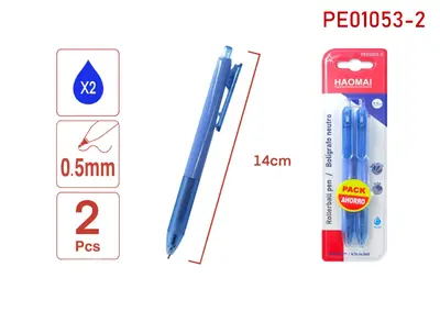 PE01053-2  Two blue neutral pens