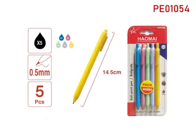 PE01054  Five ballpoint pens