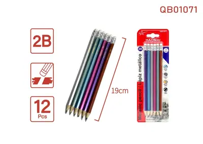 QB01071 12 metal 2B pencils