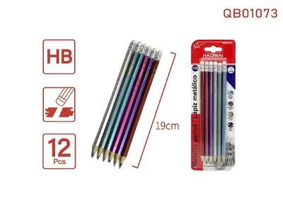 QB01073 12 metal HB pencils