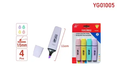 YG01005 4 pieces of fluorescent pens