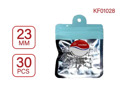 KF01028 Transparent Rich Gold 23MM Lettered Nail / 30PCS