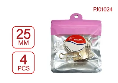 KF01024 25mm Rich Gold Long Tail Clip / 4PCS