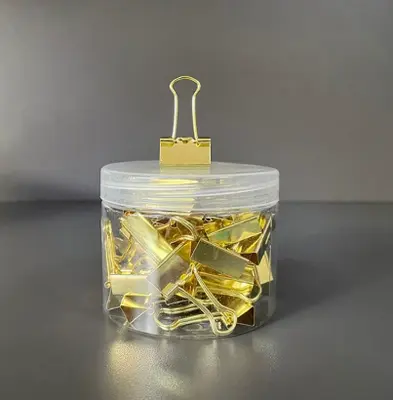 JS1940 long tail clip 19MM - bucket packaging 40 pieces in gold