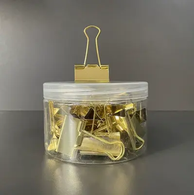 JS3224 long tail clip 32MM - bucket packaging 24 pieces in gold