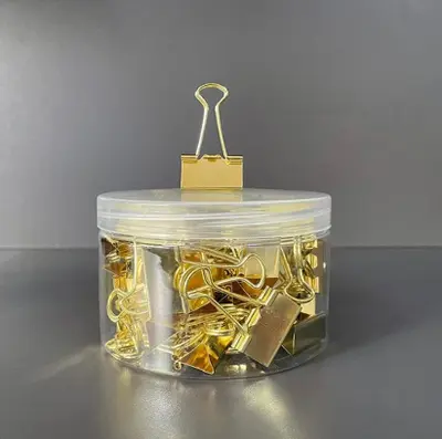 JS5112 long tail clip 51MM - bucket packaging 12 pieces in gold