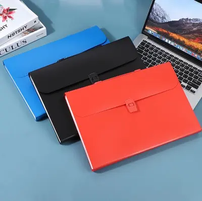 XF-027 Single Color Without Edge Accordian Bag A4