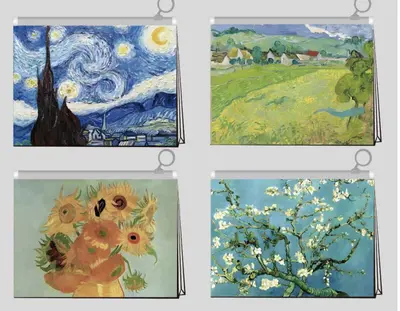 LL-195 Van Gogh Famous Painting Edge Bag A4