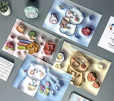 CY-884 Star Beibei Bear Button Bag A4