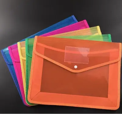 FC diagonal lines three-dimensional concealed snap file bag