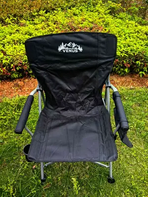 Gray and Black Folding Chair - W-062