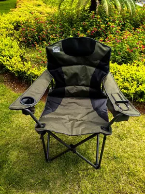 Padded Folding Chair with Armrests - W-084