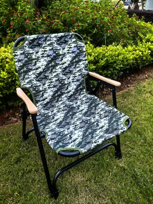 Padded Folding Chair with Armrests - W-088