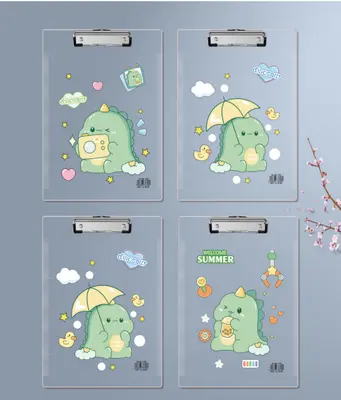 058 Cute Dinosaur - A4 Acrylic Card