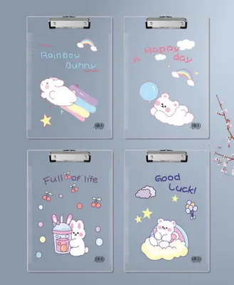 6012 Rabbit Bear - A4 Acrylic Card