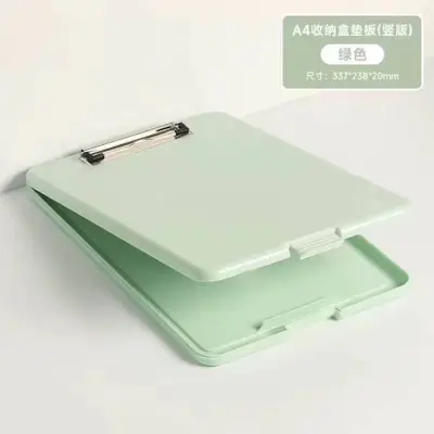 Vertical opening board clamp storage box macaron (cleaned) A4