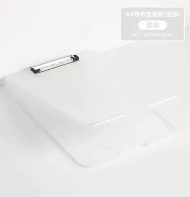 Vertical opening board clamp storage box transparent color A4