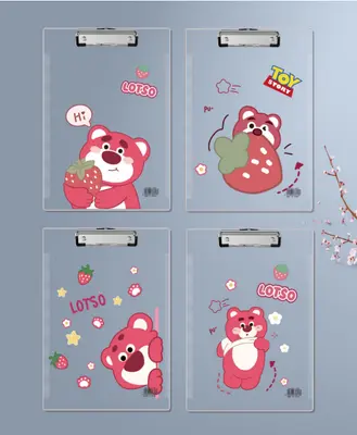 603 Strawberry Bear - A4 Acrylic Card