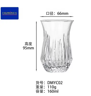 Glass Drinking Cup 150ml - DMYC02