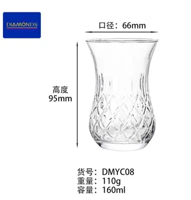 Glass Drinking Cup 160ml - DMYC08