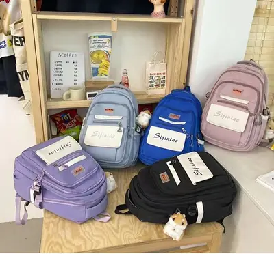 Printed School Backpack - 2305