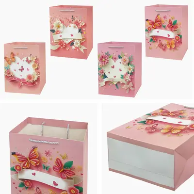 Red Printed Gift Bag - EST-3287S