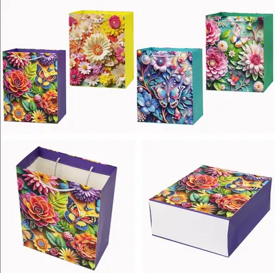 Red Glitter Gift Bag - EST-3363L