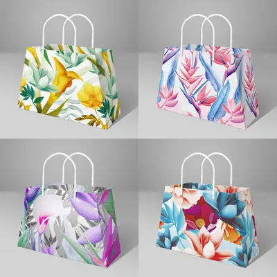 Decorative Full Glitter Gift Bag - EST1079L