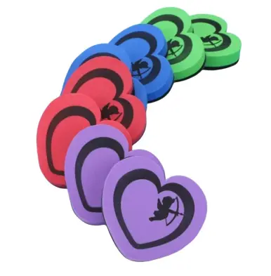 OEM X-EVA Heart-shaped Magnetic Board Eraser - Display Box/OPP Bag