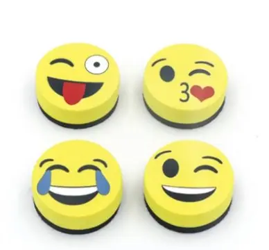 HS-BC-082A Happy Face Expression Pack Board Eraser - OPP Bag