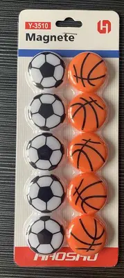 Y-3510 Basketball Magnetic Snap 10 pieces