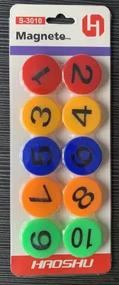 S-3010 Number Magnetic Snap 10 pieces