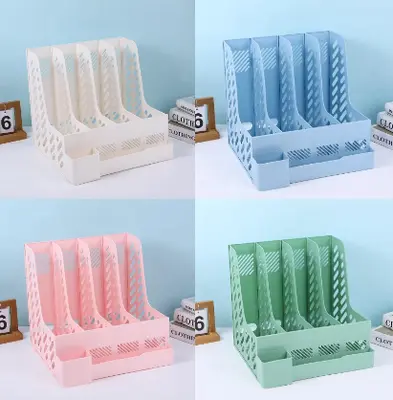 1094 new Morandi color four sets of file shelves with pen holder