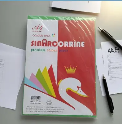 A4 80G Colored Paper, 10 Colors, 100 Sheets