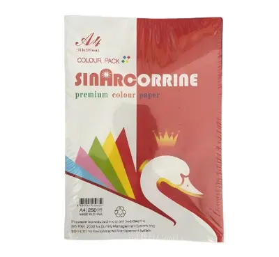A4 70G Colored Paper, 10 Colors, 250 Sheets