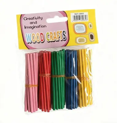 C0035 Educational Round Sticks 3.5 Colored (100 Sticks)