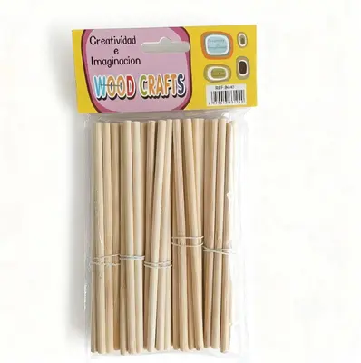 B0040 Educational Long Round Sticks 14CM Primary Colors (50 Sticks)