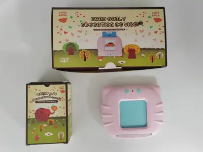 Cat Early Education Card Machine Blue/Pink Two Colors - English