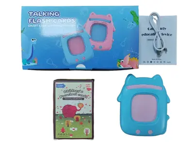 Vertical Cat Early Education Card Machine - English Blue/Pink Two Colors