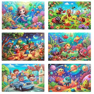 200 Pieces Wooden Educational Puzzle - Shrink Wrap