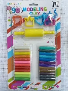 7299 24 Colors Rubber Clay + 4 Million + Large Roll