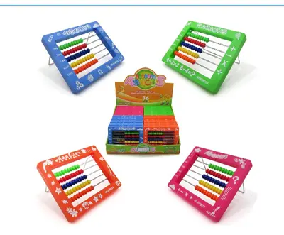 HY-8014 abacus (plastic frame + iron shaft) display box