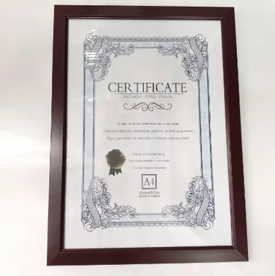 A4 Picture Frame - Mahogany (Without Stand)