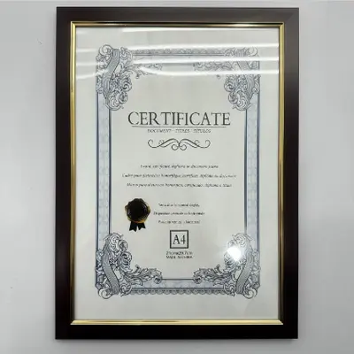 A3 Picture Frame - Black Wood Gold