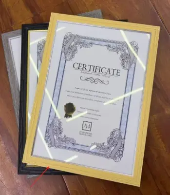 A4 Picture Frame - Gold Patterned with Stand