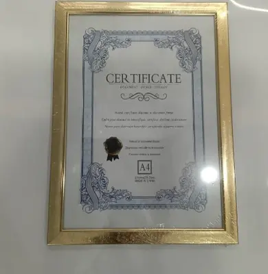 A4 Picture Frame - Gold with Stand