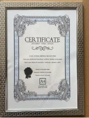 A3 Picture Frame - Silver Grid