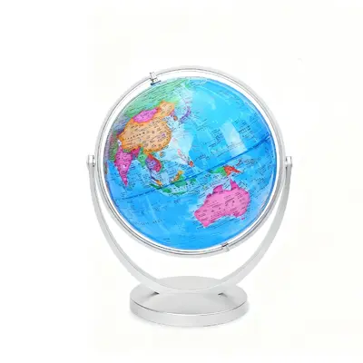 Silver Base 25cm Globe (English)
