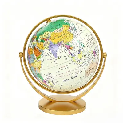 Gold Base 20cm Globe (Arabic)